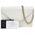 Saffiano Prada Borsa a tracolla con catena e logo triangolo Bianco