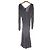 Autre Marque FRAY I.D DEVEAU bedrucktes Maxikleid Schwarz