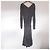 Autre Marque FRAY I.D DEVEAU bedrucktes Maxikleid Schwarz - Ansicht 2