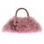 Borsa a mano in pelliccia rosa Blumarine