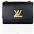 Louis Vuitton Twist Negro y Oro MM de piel