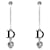 Dior Orecchini a cerchio cuore con zircone Argento  - vista 1