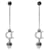 Dior Orecchini a cerchio cuore con zircone Argento  - vista 3