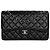 Chanel Large Classic Flap Bag Black Silver Series Nero