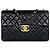 Chanel Vintage Classic Single Flap Maxi Bag Schwarz