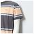 Louis Vuitton Grau gestreiftes Kurzarm-T-Shirt für Herren Braun - Ansicht 3