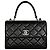 Chanel Borsa Trendy CC Small Nera Serie Argento in Pelle di Agnello Nero