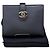 Chanel Portacarte a soffietto con logo dorato Nero