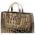 Saint Laurent Große Tote Bag mit goldenem Wani-Spiegelmuster - Ansicht 6