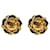 Chanel Orecchini rotondi CC Gold Nero  - vista 1