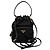 Prada Borsa bucket in nylon con logo triangolare Nero