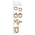 Salvatore Ferragamo Orecchini Gancini Stud Crystal Small Gold Arancione - vista 2