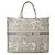 Borsa Christian Dior Book Tote Large Marrone Bianco