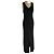 Issey Miyake schwarzes Rippstrick-Maxikleid mit Schlitz