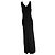 Issey Miyake schwarzes Rippstrick-Maxikleid mit Schlitz - Ansicht 4