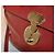Borsa a mano Giorgio Armani in pelle rossa Rosso - vista 3