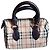 Borsa a mano Burberry Haymarket Marrone Beige