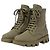 Prada Monolith Canvas Stiefel Khaki