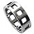 Gucci Vintage Open Square Cutout Ring 925 Silver Unisex M/N Ring Silber