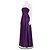 Vera Wang Amethyst trägerloses Kleid Lila - Ansicht 2