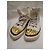 Schiaparelli Basket All-Schiap High-Top Canvas Sneaker Weiß Golden - Ansicht 10