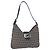 Borsa a tracolla FENDI Zucchino Canvas Mamma Baguette Navy Silver Auth 198353V Argento Blu navy
