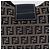 Borsa a tracolla FENDI Zucchino Canvas Mamma Baguette Navy Silver Auth 198353V Argento Blu navy - vista 3