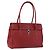 Borsa Salvatore Ferragamo Gancini in pelle rossa e argento Auth 196333 Rosso