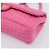 Borsa a tracolla con catena CHANEL 2.55 in jersey di cotone Pink Gold CC Auth 198733M Rosa D'oro - vista 16