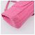 Borsa a tracolla con catena CHANEL 2.55 in jersey di cotone Pink Gold CC Auth 198733M Rosa D'oro - vista 19