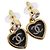 CHANEL Coco Heart Pierce metallo Tono Oro CC Auth 198850V