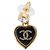 CHANEL Coco Heart Pierce metallo Tono Oro CC Auth 198850V - vista 7