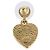 CHANEL Coco Heart Pierce metallo Tono Oro CC Auth 198850V - vista 8