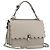 Sac à épaule FENDI Canay Chain en cuir 2 voies Gris Argent 8BT283 Auth 198665M Marron Argenté