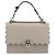 Sac à épaule FENDI Canay Chain en cuir 2 voies Gris Argent 8BT283 Auth 198665M Marron Argenté - vue 13