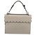 Sac à épaule FENDI Canay Chain en cuir 2 voies Gris Argent 8BT283 Auth 198665M Marron Argenté - vue 2