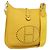 Hermès Borsa a tracolla HERMES Evelyn 3PM in pelle Taurillon Clemence Gialla Auth ka5719SAV Argento Giallo