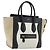 Céline CELINE Luggage Micro Shopper Hand Bag Leather White Gold Auth 196632V Bianco D'oro
