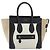 Céline CELINE Luggage Micro Shopper Hand Bag Leather White Gold Auth 196632V Bianco D'oro - vista 13
