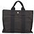 Hermès Borsa HERMES Her Line PM Canvas Grigio Argento Auth 198484A Marrone - vista 3