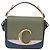 Chloé Borsa a tracolla Chloe Chloe C in pelle blu e oro autentica ka5709A D'oro - vista 13