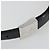 LOUIS VUITTON Cintura Carre Belt Leather "90/36" Black Silver LV Auth BA15036 Nero Argento - vista 7
