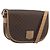 Céline Borsa a tracolla CELINE Macadam Canvas PVC Leather Brown Gold Auth 196698 Marrone D'oro