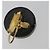 CHANEL Pierce Plastic Black Gold CC Auth 198813A Nero D'oro - vista 5