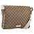 Borsa a tracolla GUCCI GG Canvas Beige Silver 146236 Auth mr2810 Argento
