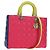 Borsa a mano Christian Dior Canage Lady Dior in pelle di agnello 2way Rosa Argento Auth 195537M