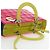 Borsa a mano Christian Dior Canage Lady Dior in pelle di agnello 2way Rosa Argento Auth 195537M - vista 6