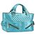 Céline CELINE Boogie Bag Handtasche aus Leder Blau Goldfarben Auth BA14792V