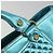 Céline CELINE Boogie Bag Handtasche aus Leder Blau Goldfarben Auth BA14792V - Ansicht 17