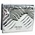 PRADA Bifold Wallet Brushed leather Silver Auth 197314M Silvery